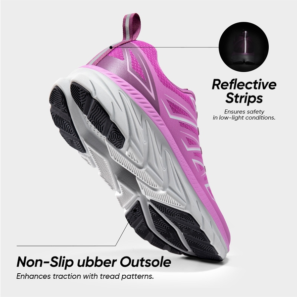 [ActiveSwift] Women's Comfortable Lifestyle Mesh Sneakers - PURPLE - 4