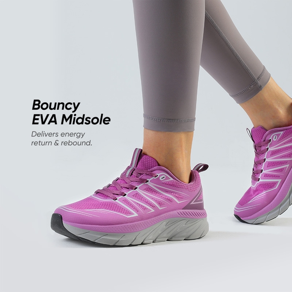 [ActiveSwift] Women's Comfortable Lifestyle Mesh Sneakers - PURPLE - 1