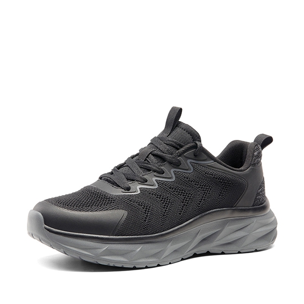 [ActiveUp] Men's Comfortable Mesh Lifestyle Sneakers - BLACK -  0