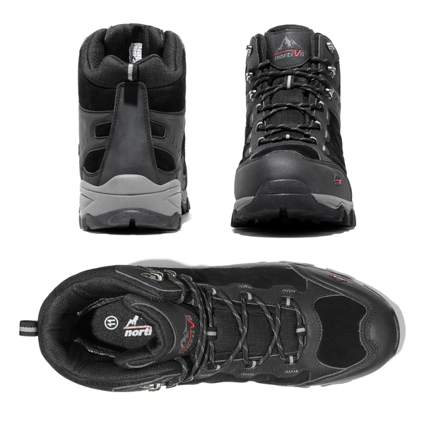 Men's Waterproof Hiking Boots - BLACK - 3