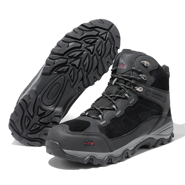 Men's Waterproof Hiking Boots - BLACK - 1