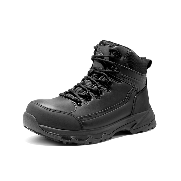 Men's Steel Toe Puncture-Resistant Work Boots - BLACK -  0