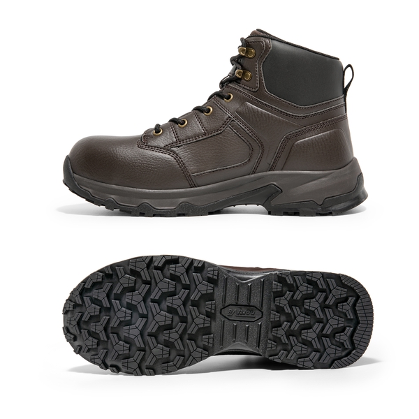 Men\'s Brown Vegan Leather Steel-Toe Work Boots Hi Tec Men main image 3