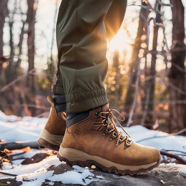 Men's Fur-Lined Thinsulate Waterproof Snow Boots - CAMEL - 7
