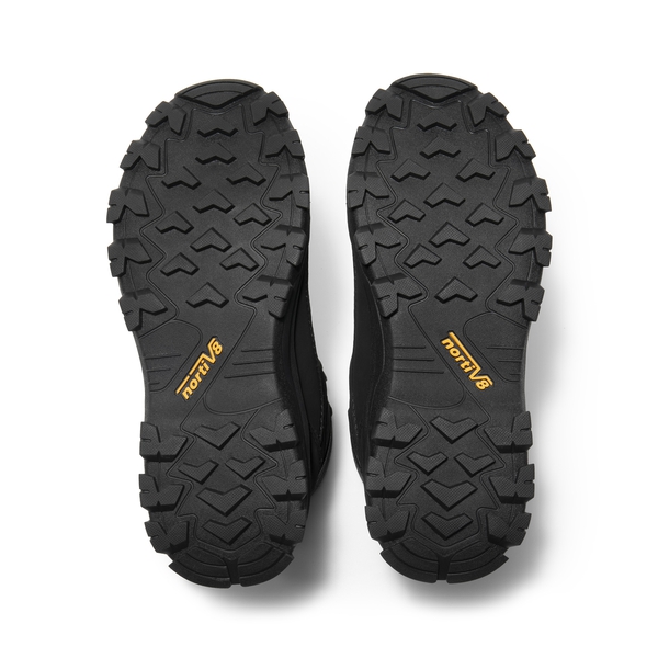 Women's Cap-Toe Leather Waterproof Hiking Boots - BLACK - 7