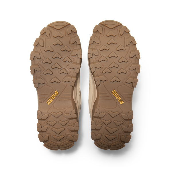 Women's Cap-Toe Leather Waterproof Hiking Boots - CAMEL - 7