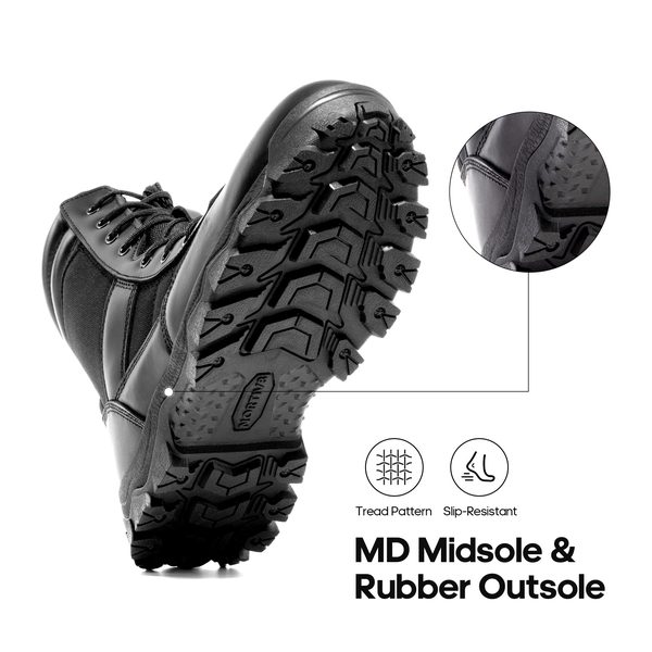 Men's Non-Slip Water-Resistant Military Work Boots - BLACK - 3