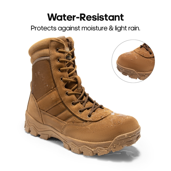 Men's Non-Slip Water-Resistant Military Work Boots - COYOTE - 2