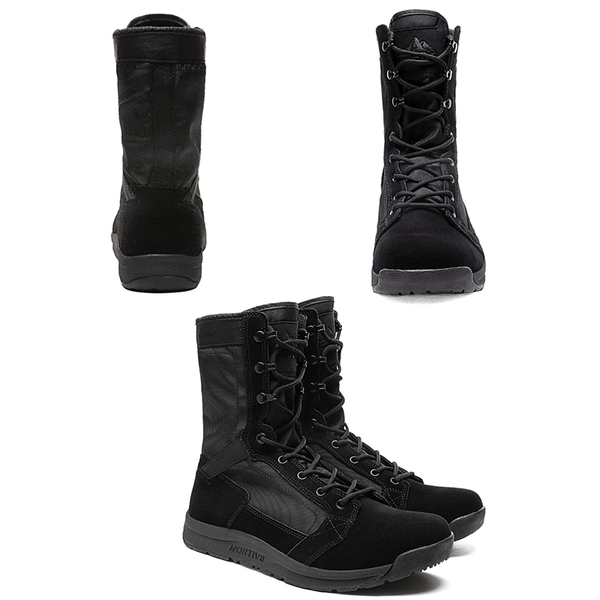 BLACK SUEDE High Top Tactical Boots | Men display picture 3