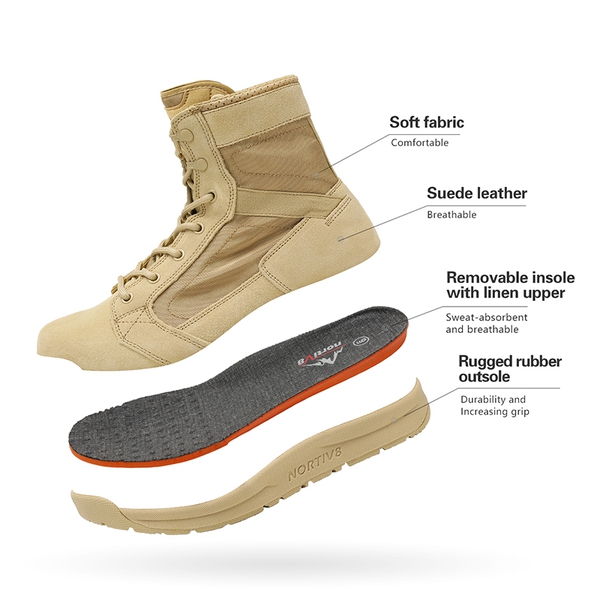 Men's Lightweight Tactical Boots - SAND - 5