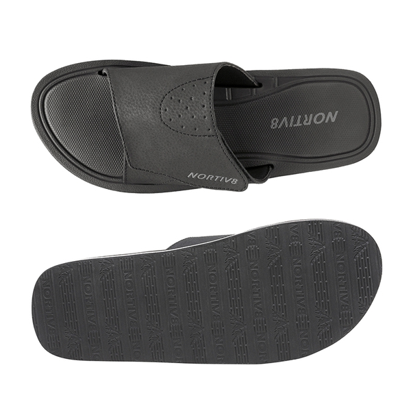 Men's Slide Sandals with Arch Support - BLACK - 1