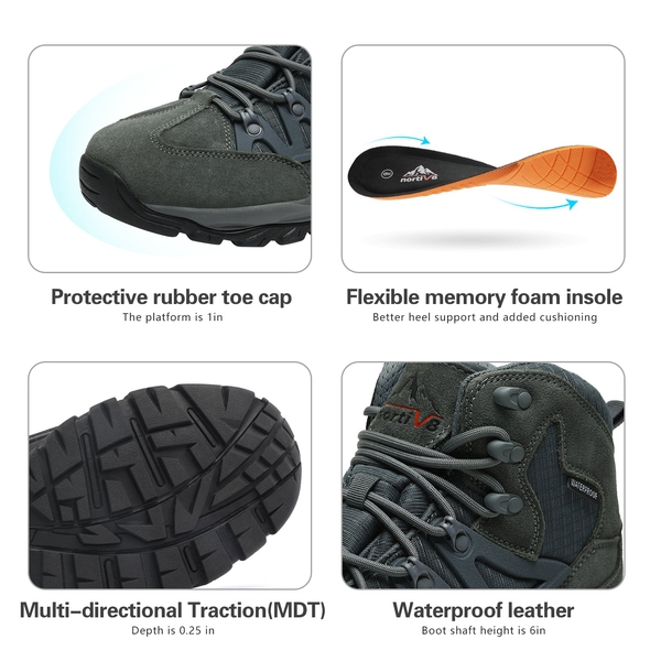 Men's Hiking Boots - GREY - 1