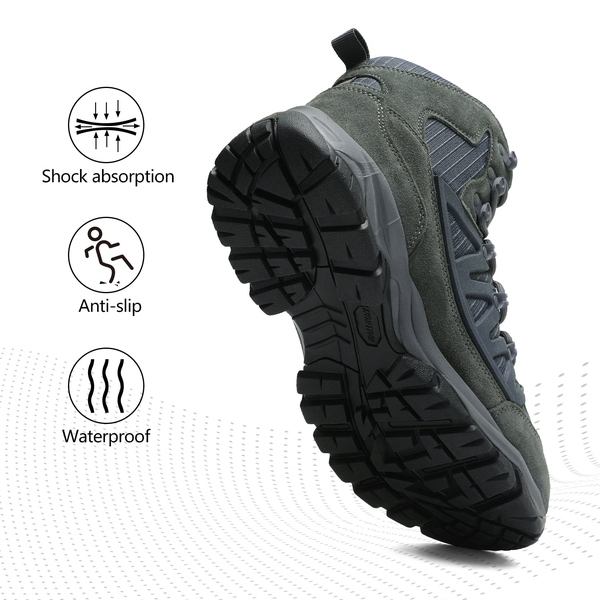 Men's Hiking Boots - GREY - 4
