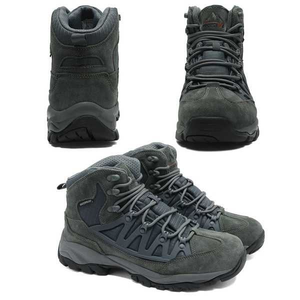 Men's Hiking Boots - GREY - 5