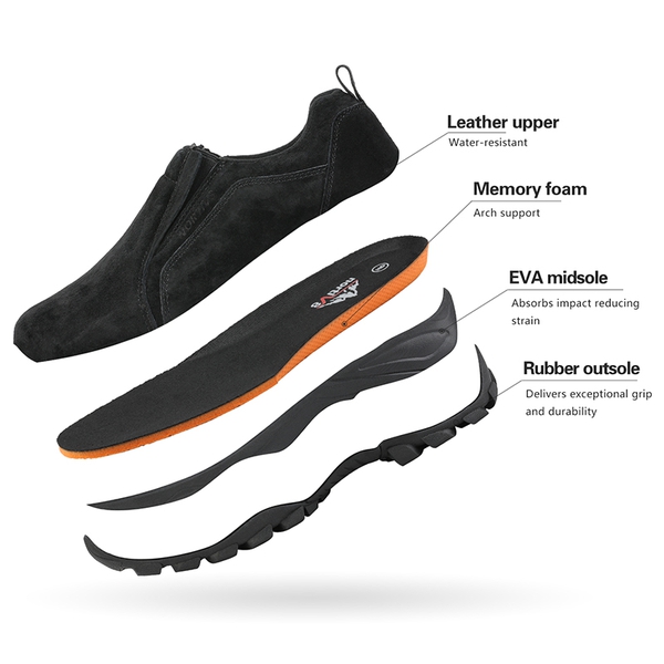 Men's Slip On Loafers - BLACK - 3