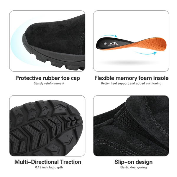 Men's Slip On Loafers - BLACK - 4