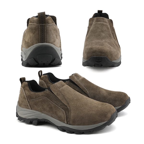 Men's Slip On Loafers - BROWN - 5