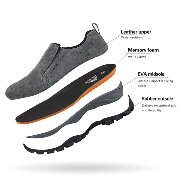 Men's Slip On Loafers - GREY - 3