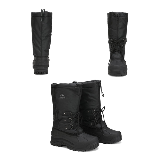 Men's Waterproof Snow Boots - BLACK - 5