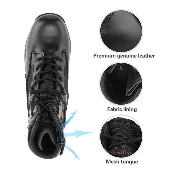 Men's High-Top Tactical Research  Boots - BLACK - 3