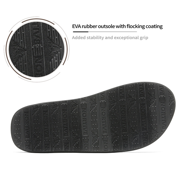 Men's Canvas Flip Flops - BLACK - 4
