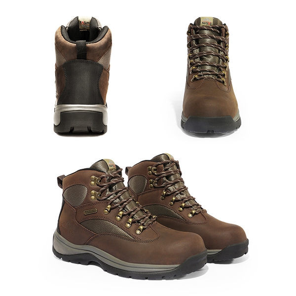 Men's Steel Toe Work Boots - BROWN - 5