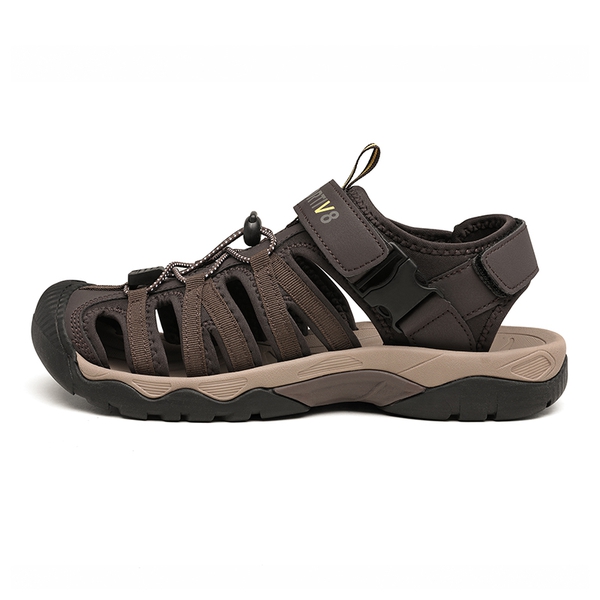 Men's Closed Toe Outdoor Hiking Sandals - BROWN - 1