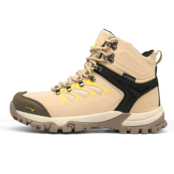 Women's Cap-Toe Waterproof Hiking Boots - KHAKI - 4