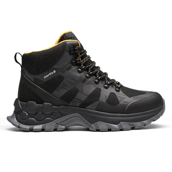 [Polar Bear Series] Men's Extra Grip Waterproof Trekking Hiking Boots - BLACK - 2