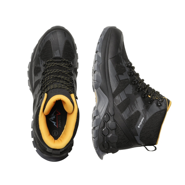 [Polar Bear Series] Men's Extra Grip Waterproof Trekking Hiking Boots - BLACK - 4