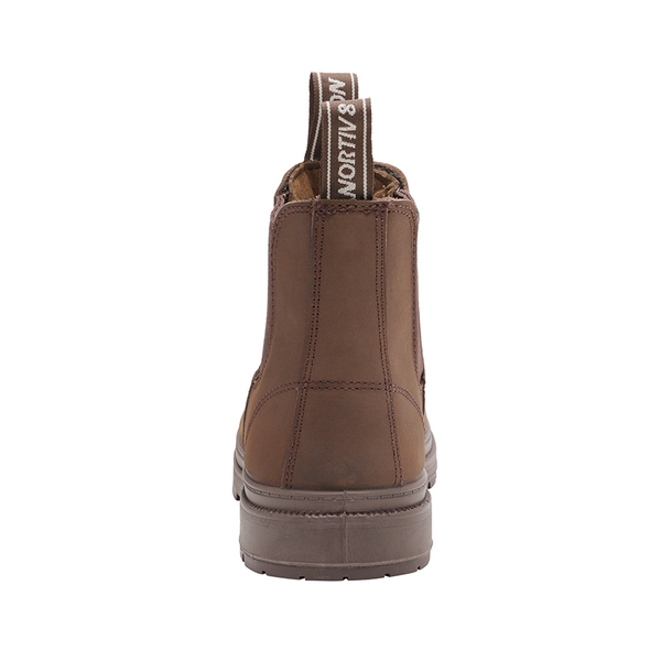 Men's Chelsea Work Boots - BROWN - 4