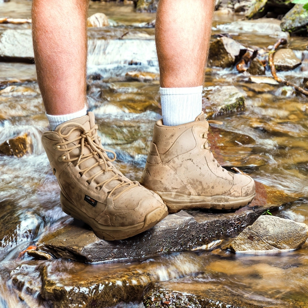 Men's Waterproof Lightweight Military Work Boots - SAND - 1