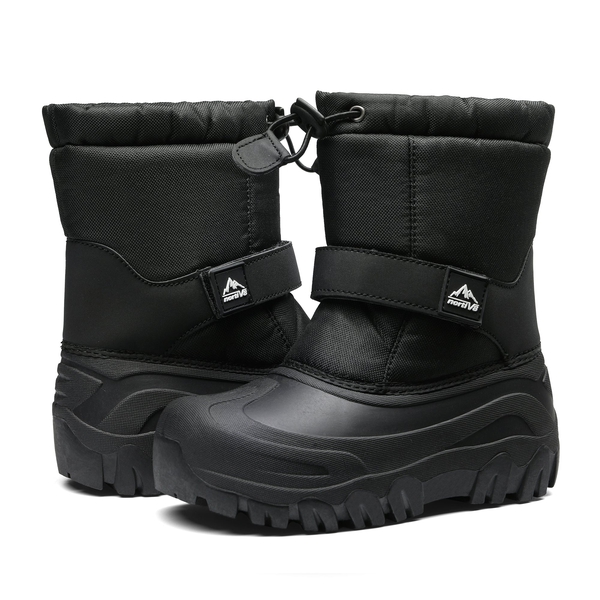 Kids Waterpproof Winter Snow Boots - BLACK - 3