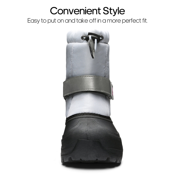 Kids Waterproof Winter Snow Boots - SLIVER - 3