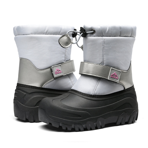 Kids Waterproof Winter Snow Boots - SLIVER - 4