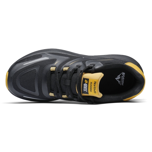 Men's Cushioned Trail Running Shoes - BLACK - 5