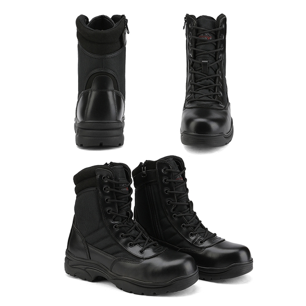 Men's Military Tactical Combat Boots - BLACK - 4